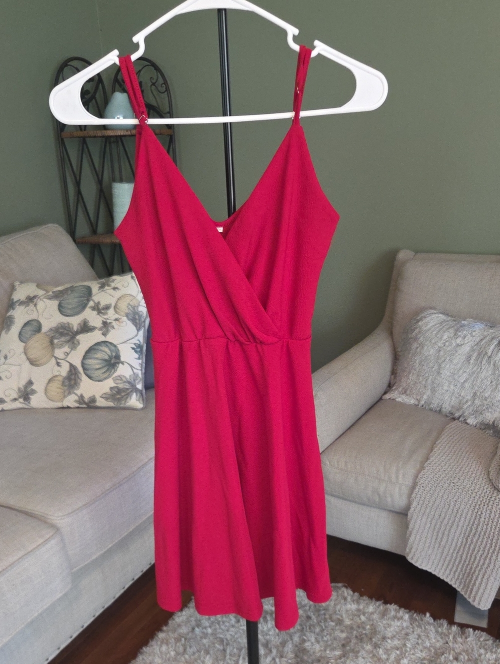 Amazon Hot Pink Spaghetti Strap Mini Dress